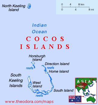 Cocos Islands Map